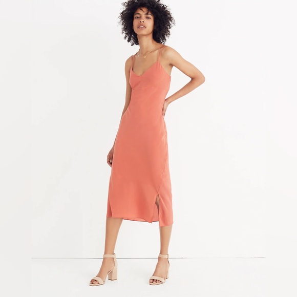 Madewell Dresses & Skirts - 🆕(NWT) MADEWELL Silk Slip Dress in “Spiced Rose”. Size US 4